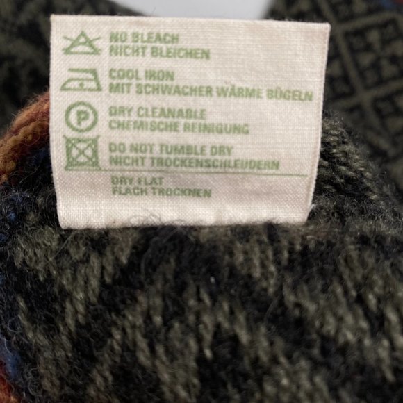 Norwear  vintage 100% Wool  Nordic  sweater tunic M women floral - Picture 11 of 11